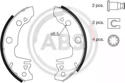 Комлект тормозных накладок (A.B.S.: 8304)