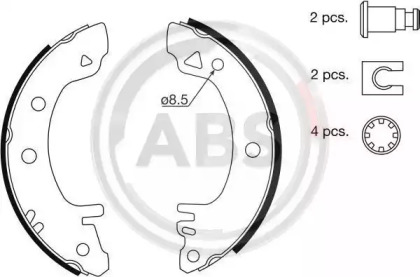 Комлект тормозных накладок (A.B.S.: 8703)