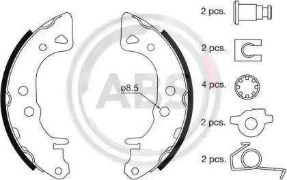 Комлект тормозных накладок (A.B.S.: 8833)
