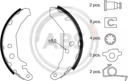 Комлект тормозных накладок (A.B.S.: 8855)