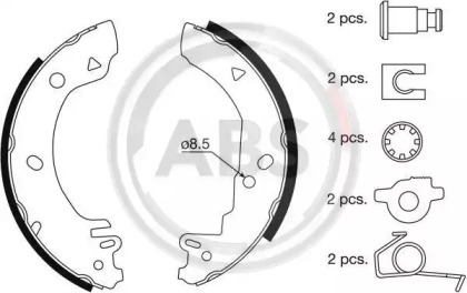 Комлект тормозных накладок (A.B.S.: 8856)