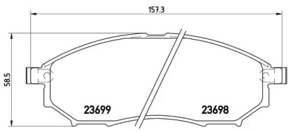 Комплект тормозных колодок (A.B.S.: P56058)