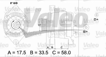 Генератор (VALEO: 436683)