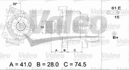 Генератор (VALEO: 436746)