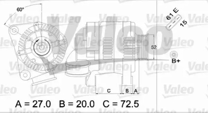 Генератор (VALEO: 437118)