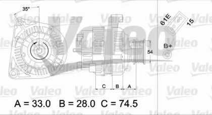 Генератор (VALEO: 437160)