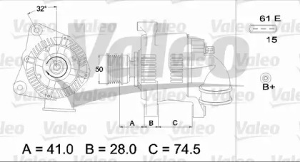 Генератор (VALEO: 437366)