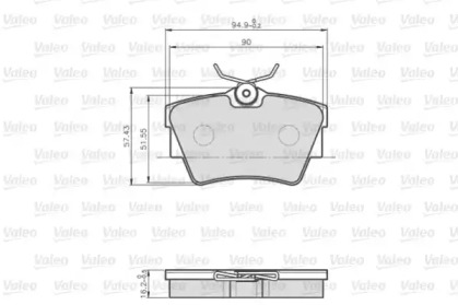 Комплект тормозных колодок (VALEO: 872748)