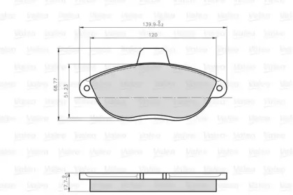 Комплект тормозных колодок (VALEO: 872042)