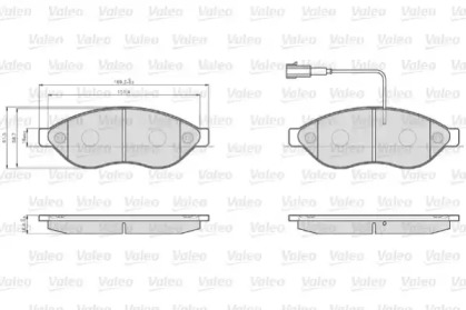 Комплект тормозных колодок (VALEO: 872468)