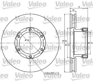 Тормозной диск (VALEO: 187016)