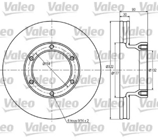 Тормозной диск (VALEO: 187026)