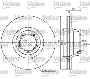 Тормозной диск (VALEO: 187030)