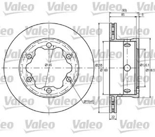 Тормозной диск (VALEO: 187081)