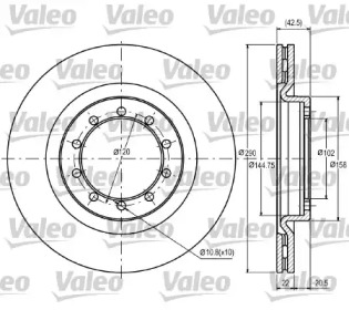 Тормозной диск (VALEO: 187097)