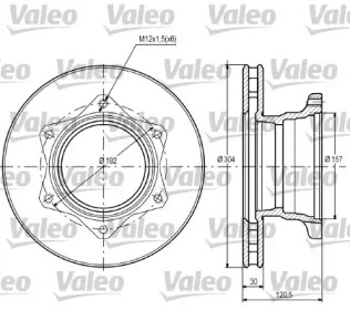 Тормозной диск (VALEO: 187106)