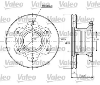 Тормозной диск (VALEO: 187107)