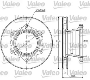 Тормозной диск (VALEO: 187109)