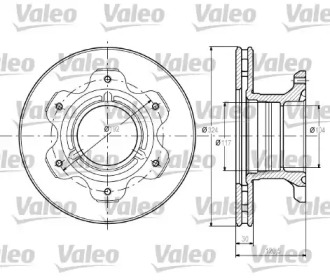 Тормозной диск (VALEO: 187110)