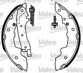 Комлект тормозных накладок (VALEO: 562027)