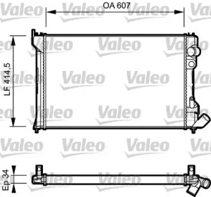 Теплообменник (VALEO: 730982)