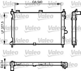 Теплообменник (VALEO: 731022)