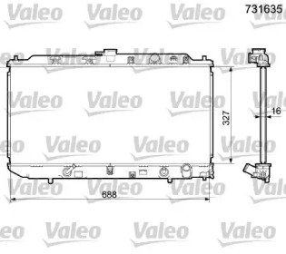 Теплообменник (VALEO: 731635)