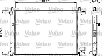 Теплообменник (VALEO: 731736)