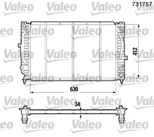 Теплообменник (VALEO: 731757)