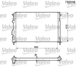 Теплообменник (VALEO: 732316)