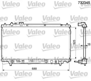 Теплообменник (VALEO: 732345)