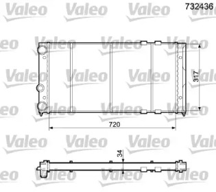 Теплообменник (VALEO: 732436)