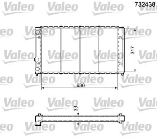 Теплообменник (VALEO: 732438)