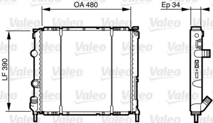 Теплообменник (VALEO: 732474)