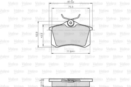 Комплект тормозных колодок (VALEO: 872960)