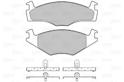 Комплект тормозных колодок (VALEO: 598124)