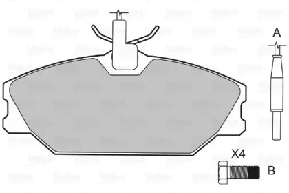 Комплект тормозных колодок (VALEO: 598061)