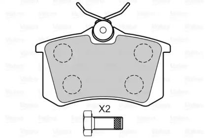 Комплект тормозных колодок (VALEO: 601428)
