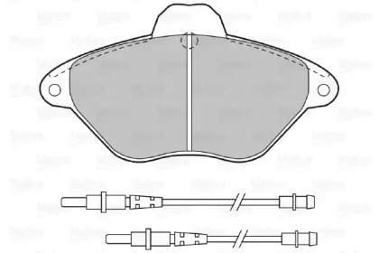 Комплект тормозных колодок (VALEO: 598383)