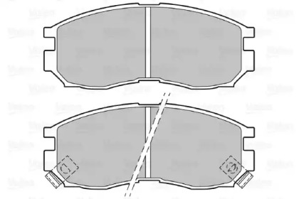 Комплект тормозных колодок (VALEO: 598625)