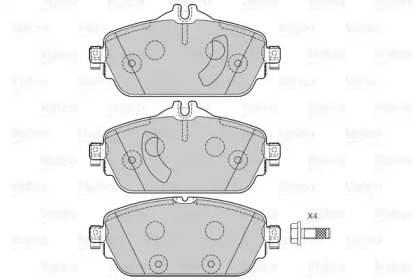 Комплект тормозных колодок (VALEO: 601504)