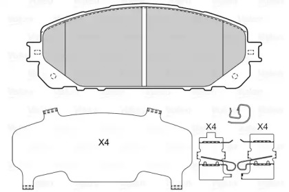 Комплект тормозных колодок (VALEO: 601540)