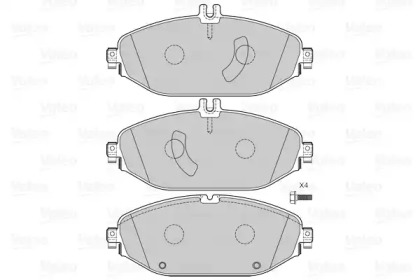 Комплект тормозных колодок (VALEO: 601505)