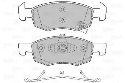 Комплект тормозных колодок (VALEO: 601482)