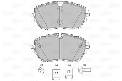 Комплект тормозных колодок (VALEO: 601472)