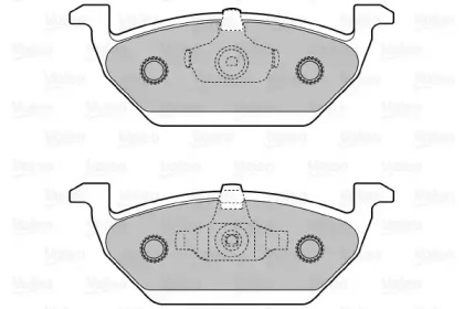Комплект тормозных колодок (VALEO: 598487)