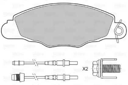 Комплект тормозных колодок (VALEO: 598420)