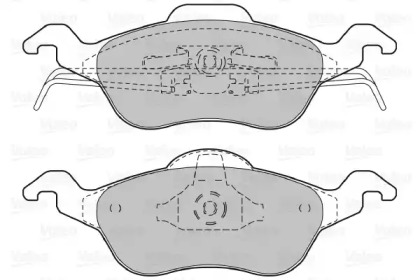 Комплект тормозных колодок (VALEO: 598317)