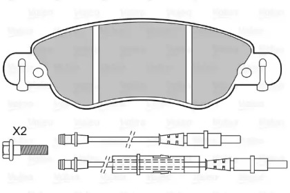 Комплект тормозных колодок (VALEO: 598417)