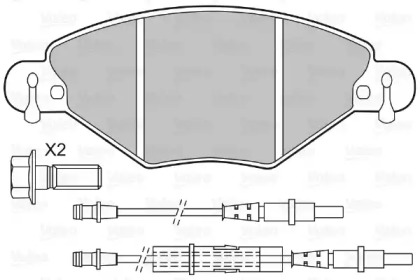 Комплект тормозных колодок (VALEO: 598419)